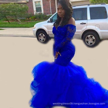 Elegant Plus Size Fat Girl Maternity Long Royal Blue Cocktail /Special Occasions Prom Dresses